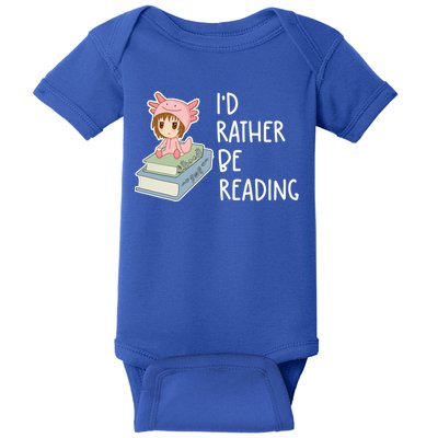 Id Rather Be Reading Bookaholic Book Nerd Booktrovert Book Gift Baby Bodysuit