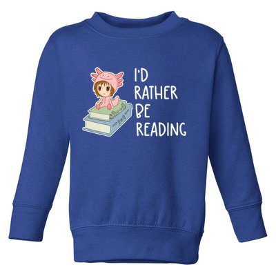 Id Rather Be Reading Bookaholic Book Nerd Booktrovert Book Gift Toddler Sweatshirt