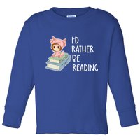 Id Rather Be Reading Bookaholic Book Nerd Booktrovert Book Gift Toddler Long Sleeve Shirt