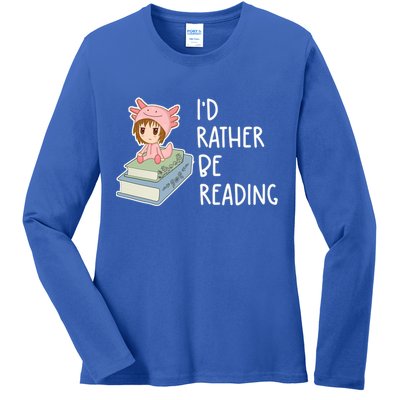 Id Rather Be Reading Bookaholic Book Nerd Booktrovert Book Gift Ladies Long Sleeve Shirt