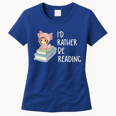 Id Rather Be Reading Bookaholic Book Nerd Booktrovert Book Gift Womens T-Shirt