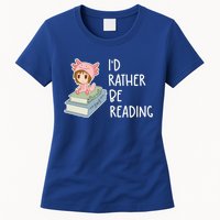 Id Rather Be Reading Bookaholic Book Nerd Booktrovert Book Gift Womens T-Shirt