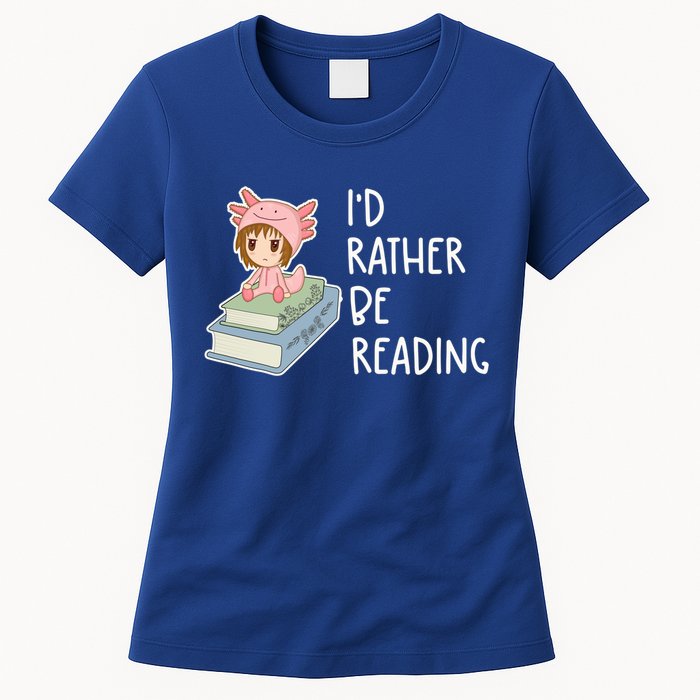 Id Rather Be Reading Bookaholic Book Nerd Booktrovert Book Gift Womens T-Shirt