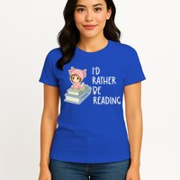 Id Rather Be Reading Bookaholic Book Nerd Booktrovert Book Gift Womens T-Shirt