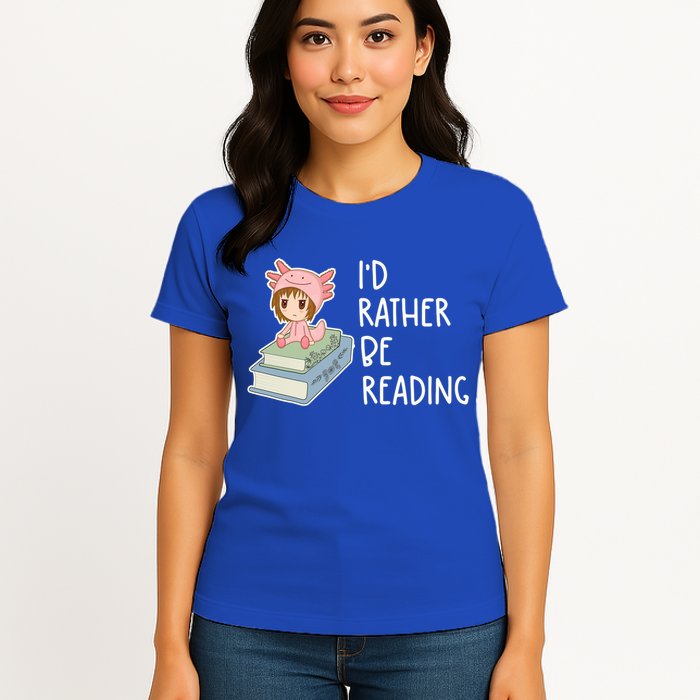 Id Rather Be Reading Bookaholic Book Nerd Booktrovert Book Gift Womens T-Shirt