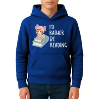 Id Rather Be Reading Bookaholic Book Nerd Booktrovert Book Gift Kids Hoodie