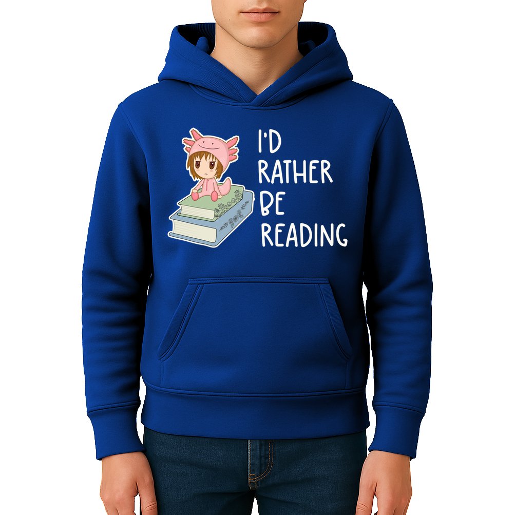 Id Rather Be Reading Bookaholic Book Nerd Booktrovert Book Gift Kids Hoodie