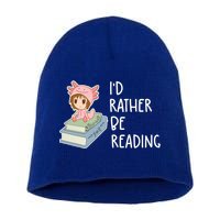 Id Rather Be Reading Bookaholic Book Nerd Booktrovert Book Gift Short Acrylic Beanie