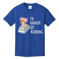 Id Rather Be Reading Bookaholic Book Nerd Booktrovert Book Gift Kids T-Shirt