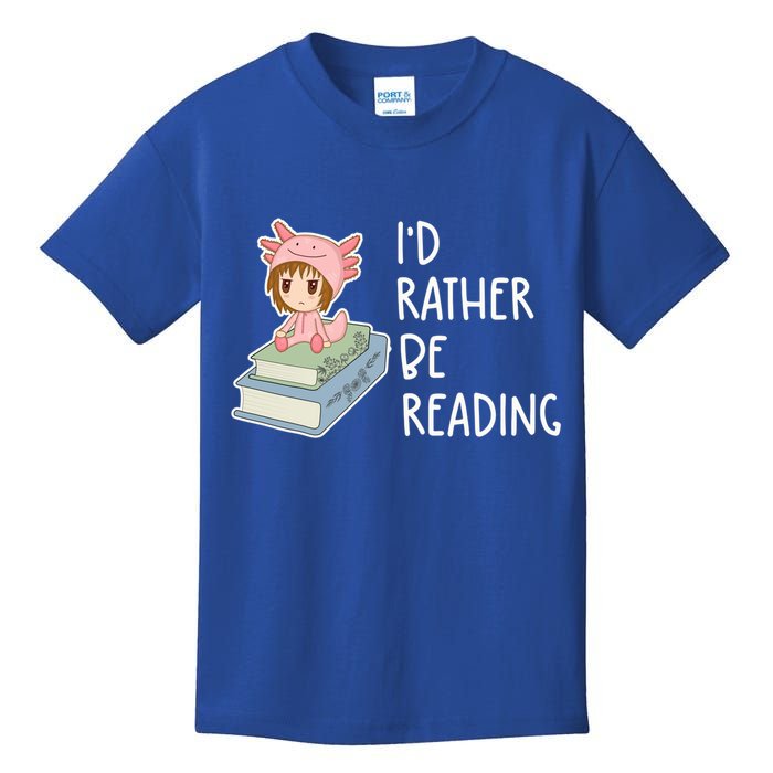Id Rather Be Reading Bookaholic Book Nerd Booktrovert Book Gift Kids T-Shirt