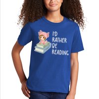 Id Rather Be Reading Bookaholic Book Nerd Booktrovert Book Gift Kids T-Shirt