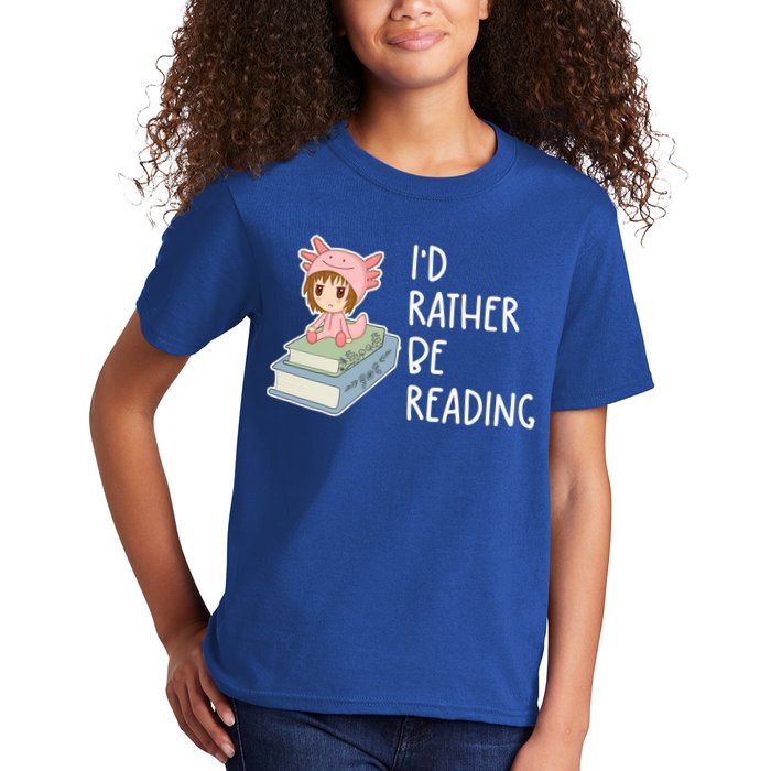 Id Rather Be Reading Bookaholic Book Nerd Booktrovert Book Gift Kids T-Shirt