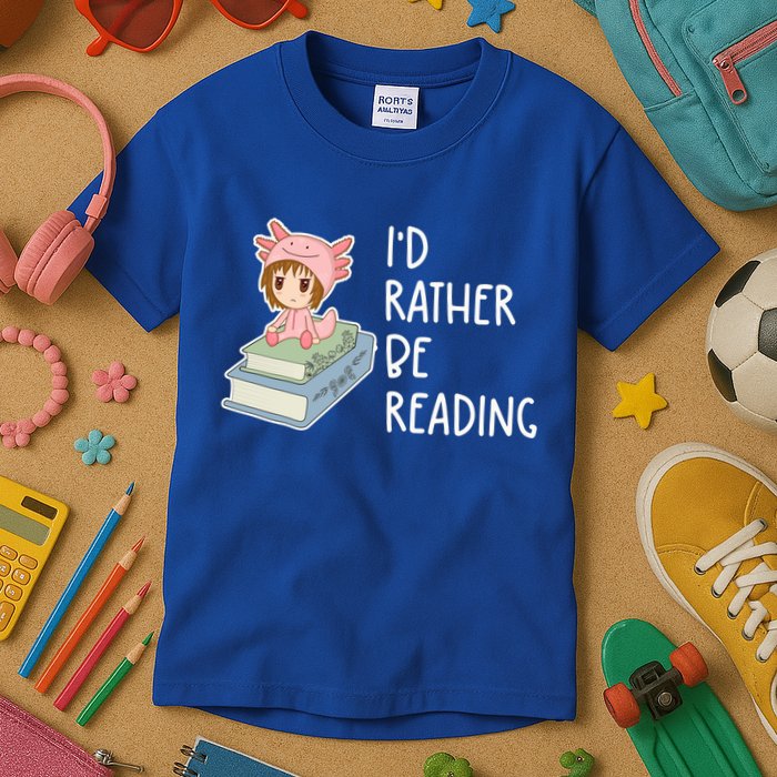 Id Rather Be Reading Bookaholic Book Nerd Booktrovert Book Gift Kids T-Shirt