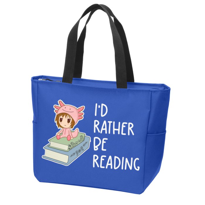 Id Rather Be Reading Bookaholic Book Nerd Booktrovert Book Gift Zip Tote Bag