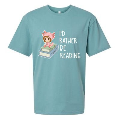 Id Rather Be Reading Bookaholic Book Nerd Booktrovert Book Gift Sueded Cloud Jersey T-Shirt