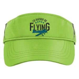 Id Rather Be Flying Retro Airplane Funny Aviation Pilot Gift Cute Gift Adult Drive Performance Visor