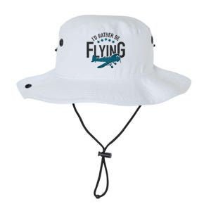 Id Rather Be Flying Retro Airplane Funny Aviation Pilot Gift Cute Gift Legacy Cool Fit Booney Bucket Hat