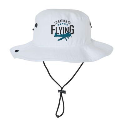 Id Rather Be Flying Retro Airplane Funny Aviation Pilot Gift Cute Gift Legacy Cool Fit Booney Bucket Hat