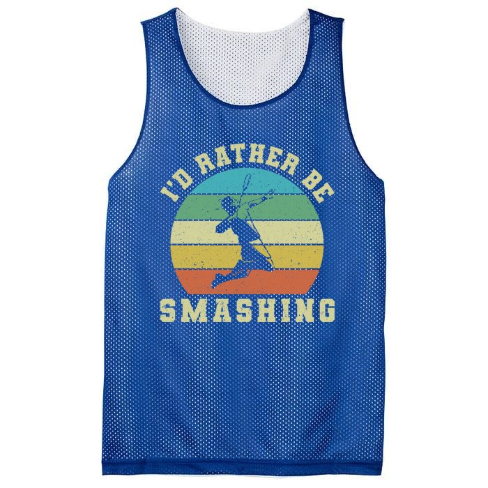 Id Rather Be Smashing Badminton Shuttlecock Gift Mesh Reversible Basketball Jersey Tank