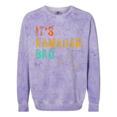 It's Ramadan Bro Islamic Fasting Muslim Colorblast Crewneck Sweatshirt