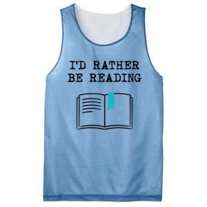 Id Rather Be Reading Booklover Humor Gift Book Gift Mesh Reversible Basketball Jersey Tank