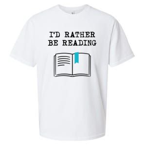 Id Rather Be Reading Booklover Humor Gift Book Gift Sueded Cloud Jersey T-Shirt