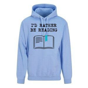 Id Rather Be Reading Booklover Humor Gift Book Gift Unisex Surf Hoodie