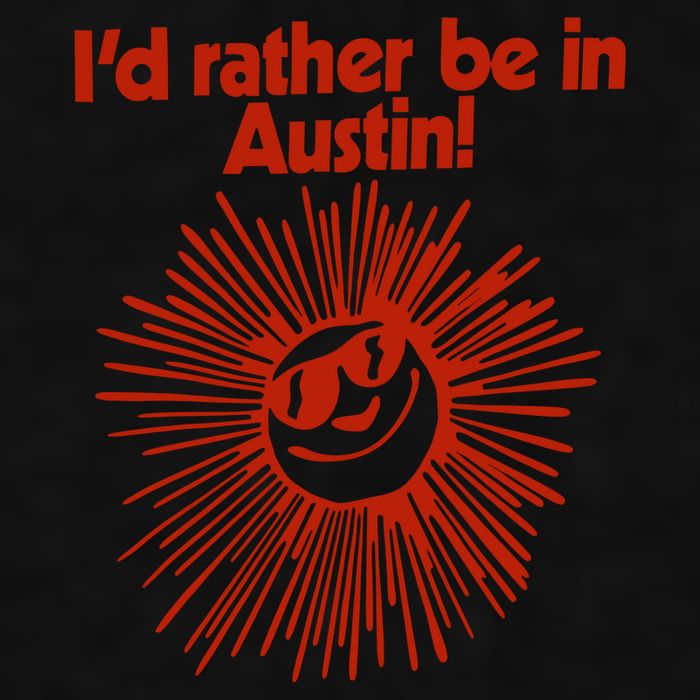 ID Rather Be In Austin Ladies PosiCharge Tri-Blend Wicking Tank