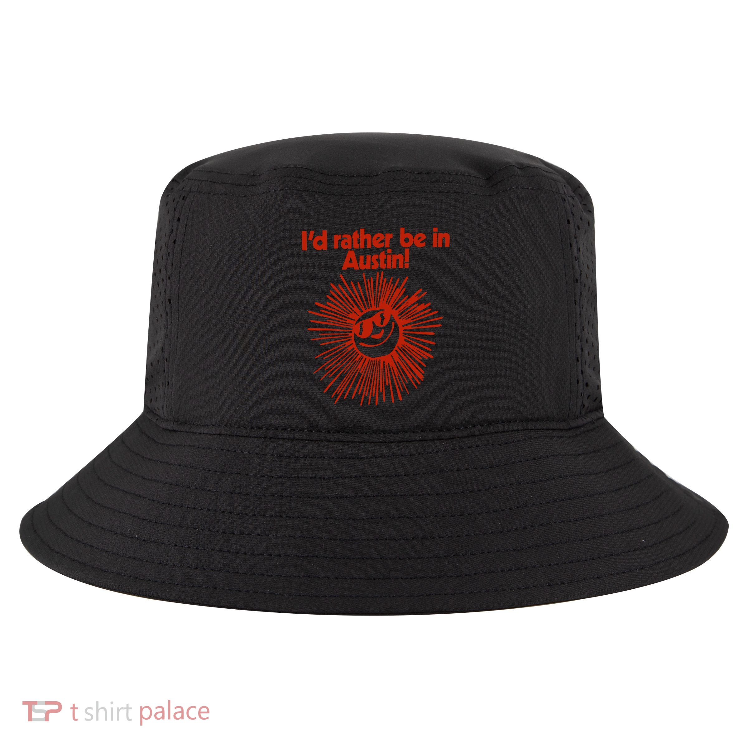 ID Rather Be In Austin Cool Comfort Performance Bucket Hat