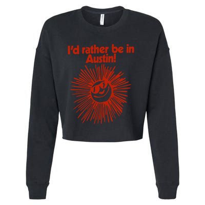 ID Rather Be In Austin Cropped Pullover Crew