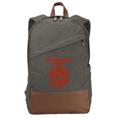 ID Rather Be In Austin Cotton Canvas Backpack