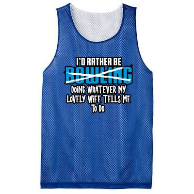 I'd Rather Be Doing Whatever My Lovely Wife Tells Me To Do Gift Mesh Reversible Basketball Jersey Tank