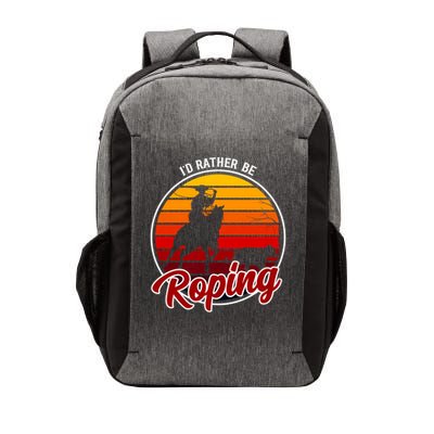 I'd Rather Be Roping Clothing - Cowboy Funny Roping  Vector Backpack