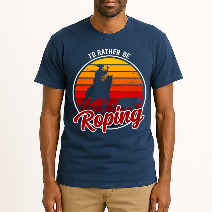 I'd Rather Be Roping Clothing - Cowboy Funny Roping  Tall T-Shirt