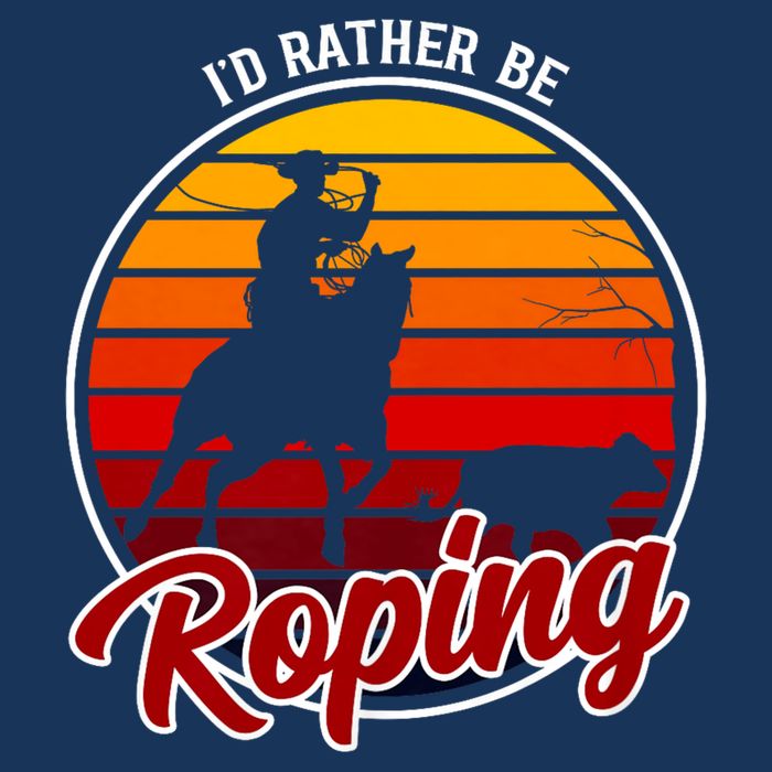 I'd Rather Be Roping Clothing - Cowboy Funny Roping  Golf Towel