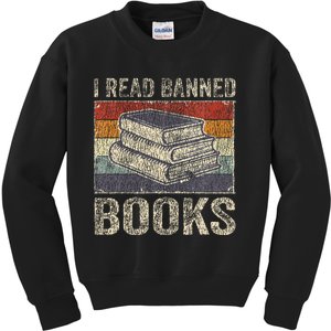 I Read Banned Books Week Librarian Freedom Reader Nerd Kids Sweatshirt