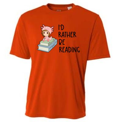 Id Rather Be Reading Bookworm Bookaholic Book Lover Bookish Gift Cooling Performance Crew T-Shirt