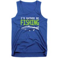 I'd Rather Be Fishing Gift Funny Gift Trout And Salmon Fishing Lovers Tank Top