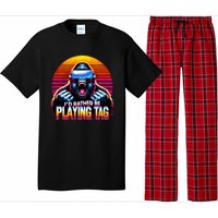 I’D Rather Be Playing Tag Funny Gorilla Meme Vr Gamer Gear Pajama Set