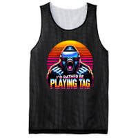 I’D Rather Be Playing Tag Funny Gorilla Meme Vr Gamer Gear Mesh Reversible Basketball Jersey Tank