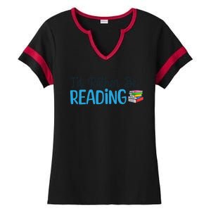 Id Rather Be Reading Cute Book Reader Saying Bookworm Quote Meaningful Gift Ladies Halftime Notch Neck Tee