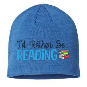 Id Rather Be Reading Cute Book Reader Saying Bookworm Quote Meaningful Gift Sustainable Beanie