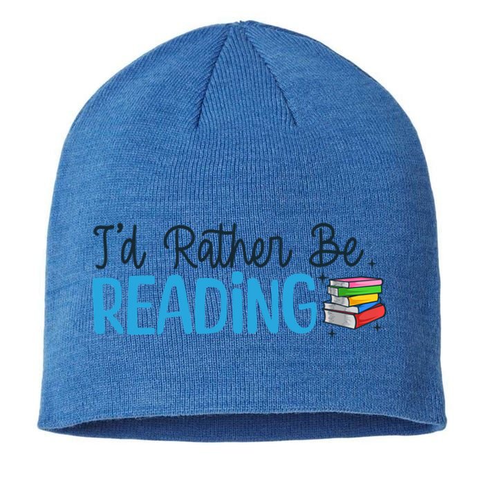 Id Rather Be Reading Cute Book Reader Saying Bookworm Quote Meaningful Gift Sustainable Beanie