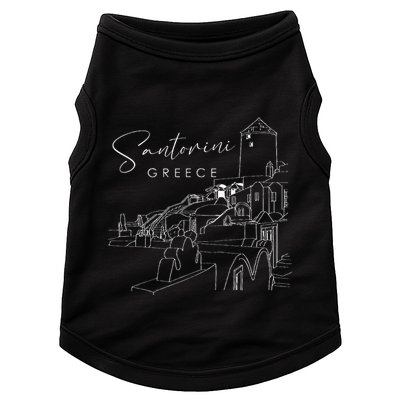 ID Rather Be In Santorini Greece Vintage Greek Islands Doggie Tank