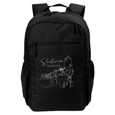 ID Rather Be In Santorini Greece Vintage Greek Islands Backpack