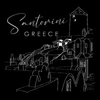 ID Rather Be In Santorini Greece Vintage Greek Islands Button