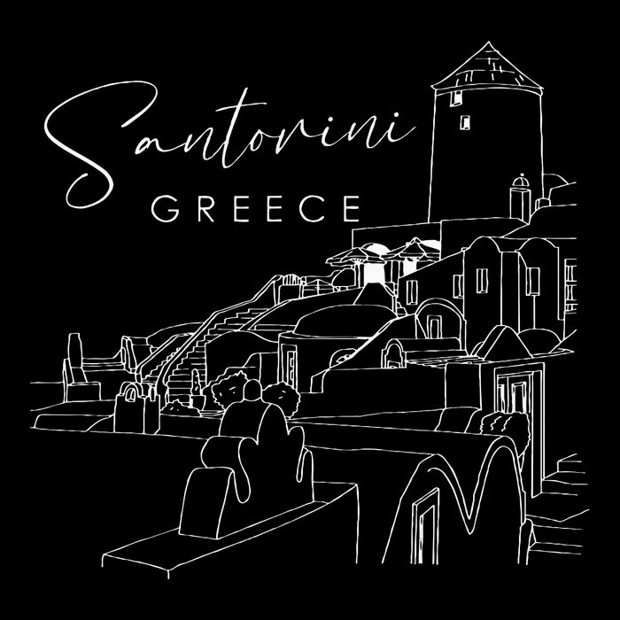 ID Rather Be In Santorini Greece Vintage Greek Islands Button