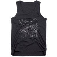 ID Rather Be In Santorini Greece Vintage Greek Islands Tank Top