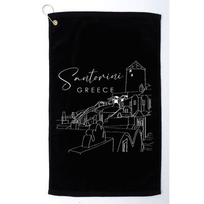 ID Rather Be In Santorini Greece Vintage Greek Islands Golf Towel