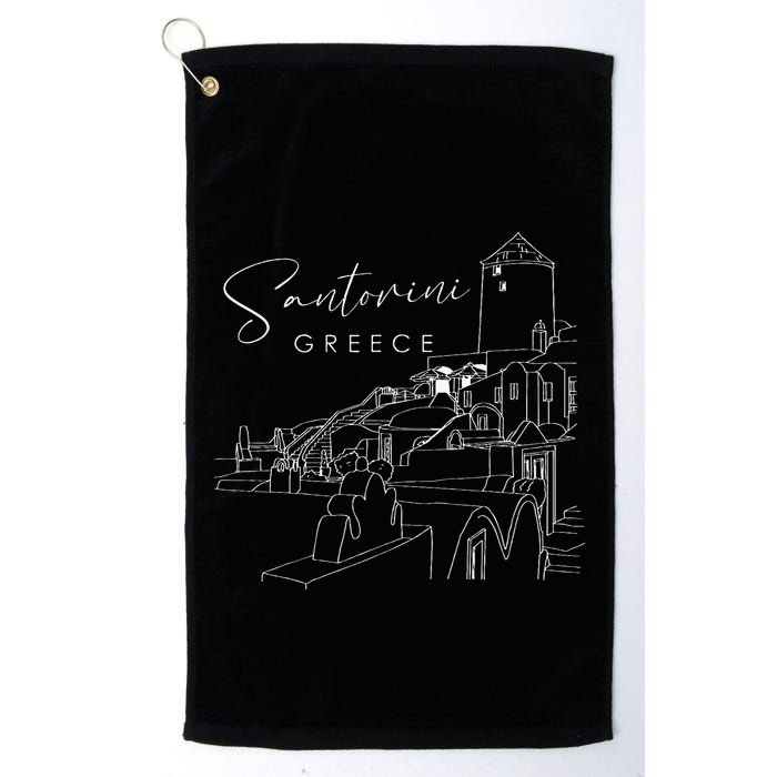 ID Rather Be In Santorini Greece Vintage Greek Islands Golf Towel